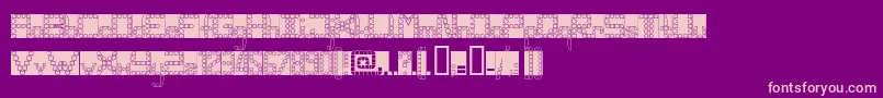 フォントPanghobl – 紫の背景にピンクのフォント