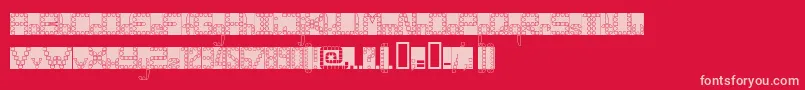 Panghobl Font – Pink Fonts on Red Background