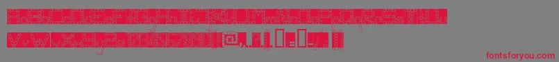 Panghobl Font – Red Fonts on Gray Background