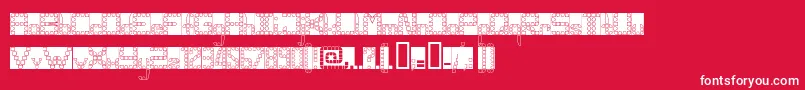 フォントPanghobl – 赤い背景に白い文字