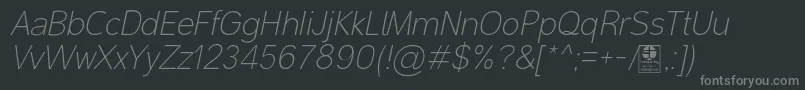 MalterSansThinItalicDemo Font – Gray Fonts on Black Background