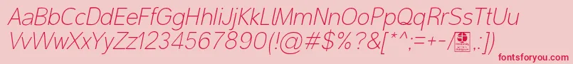 MalterSansThinItalicDemo Font – Red Fonts on Pink Background