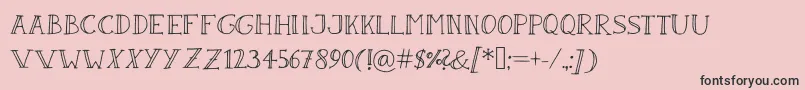 SandwichPaperLight Font – Black Fonts on Pink Background