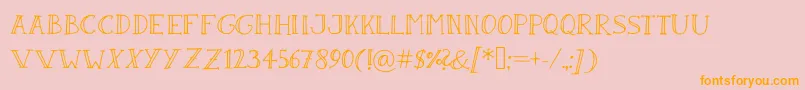 SandwichPaperLight Font – Orange Fonts on Pink Background