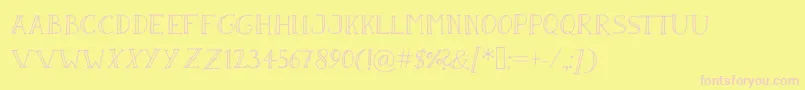 SandwichPaperLight Font – Pink Fonts on Yellow Background