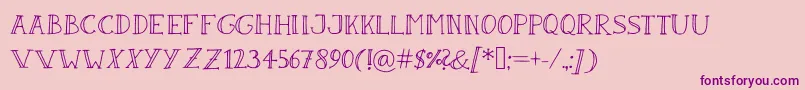 SandwichPaperLight Font – Purple Fonts on Pink Background