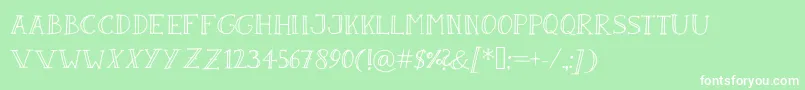 SandwichPaperLight Font – White Fonts on Green Background