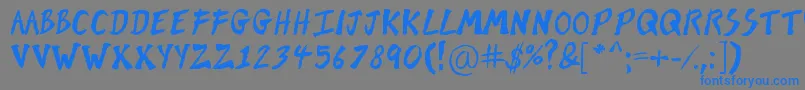 BrushOfKent Font – Blue Fonts on Gray Background