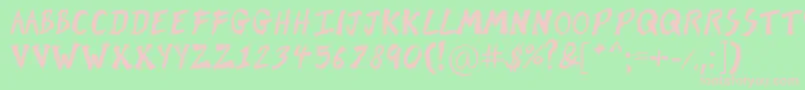 BrushOfKent Font – Pink Fonts on Green Background