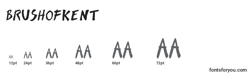 BrushOfKent Font Sizes