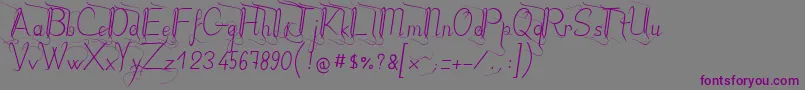 JbstyleRegular Font – Purple Fonts on Gray Background