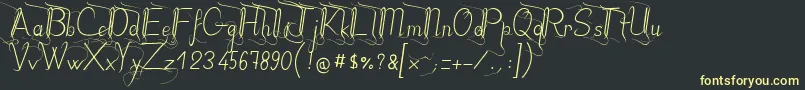 JbstyleRegular Font – Yellow Fonts on Black Background
