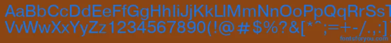 フォントUkrainianpragmatica – 茶色の背景に青い文字