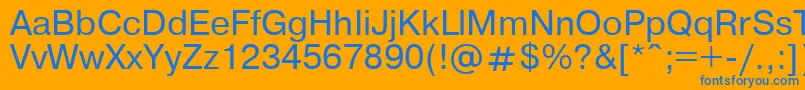 Ukrainianpragmatica Font – Blue Fonts on Orange Background