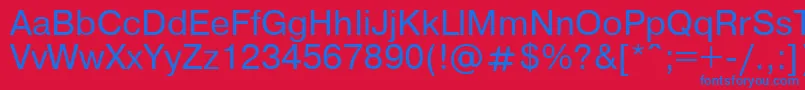 Ukrainianpragmatica Font – Blue Fonts on Red Background