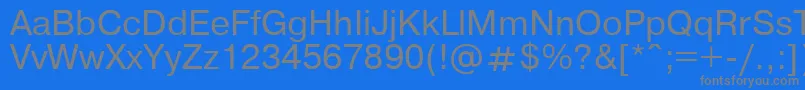 Ukrainianpragmatica-Schriftart – Graue Schriften auf blauem Hintergrund