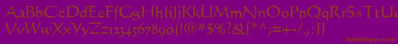 Шрифт CodexLt – коричневые шрифты на фиолетовом фоне