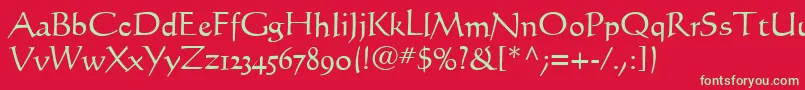 CodexLt Font – Green Fonts on Red Background