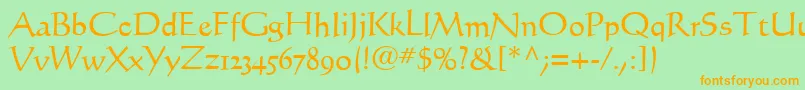 CodexLt Font – Orange Fonts on Green Background
