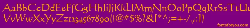 Police CodexLt – polices orange sur fond violet