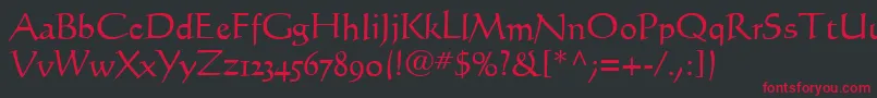 CodexLt Font – Red Fonts on Black Background