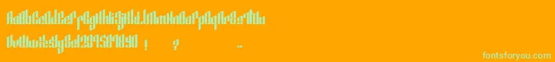 SmeyerBlackEdit Font – Green Fonts on Orange Background