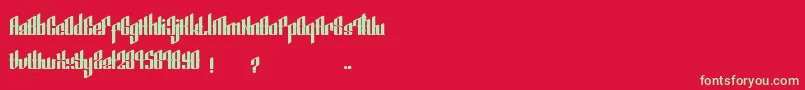 SmeyerBlackEdit Font – Green Fonts on Red Background