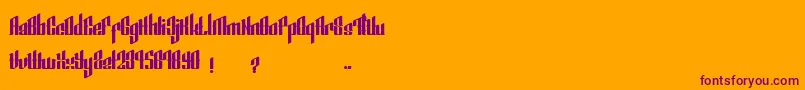 フォントSmeyerBlackEdit – オレンジの背景に紫のフォント