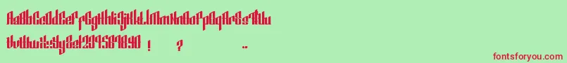 SmeyerBlackEdit Font – Red Fonts on Green Background