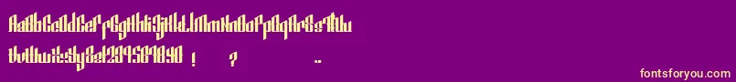 SmeyerBlackEdit Font – Yellow Fonts on Purple Background