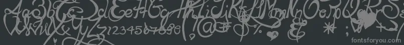 Lapointesroad-Schriftart – Graue Schriften auf schwarzem Hintergrund