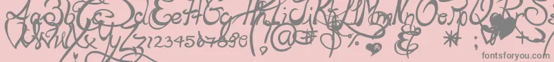 Lapointesroad Font – Gray Fonts on Pink Background