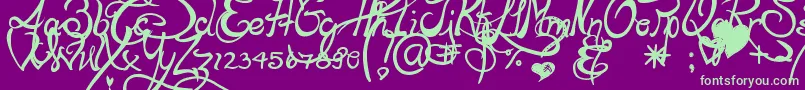 Lapointesroad Font – Green Fonts on Purple Background