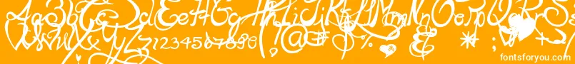 Lapointesroad Font – White Fonts on Orange Background