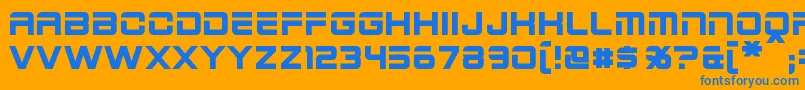 2015CruiserBold Font – Blue Fonts on Orange Background