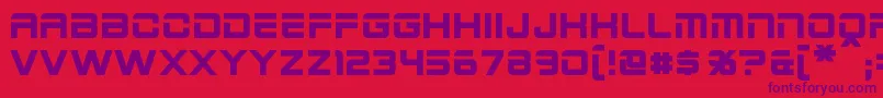 2015CruiserBold Font – Purple Fonts on Red Background