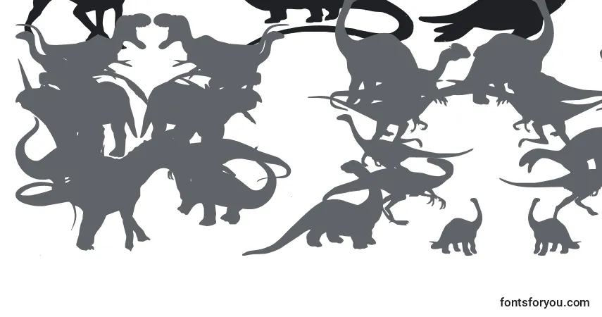 Schriftart Dingosaurs – Alphabet, Zahlen, spezielle Symbole