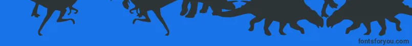 フォントDingosaurs – 黒い文字の青い背景