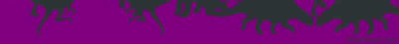 Шрифт Dingosaurs – чёрные шрифты на фиолетовом фоне