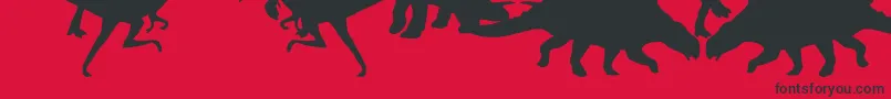 Dingosaurs Font – Black Fonts on Red Background