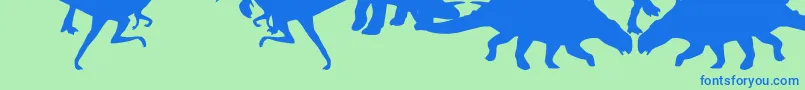 Dingosaurs Font – Blue Fonts on Green Background