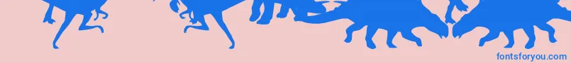 Dingosaurs Font – Blue Fonts on Pink Background