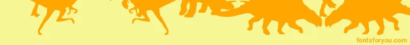 Dingosaurs Font – Orange Fonts on Yellow Background