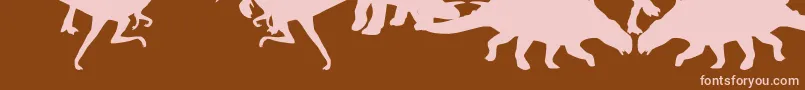 Dingosaurs Font – Pink Fonts on Brown Background