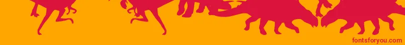 Dingosaurs Font – Red Fonts on Orange Background