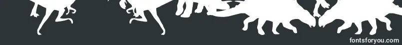 Dingosaurs Font – White Fonts on Black Background