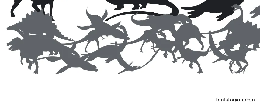 Überblick über die Schriftart Dingosaurs