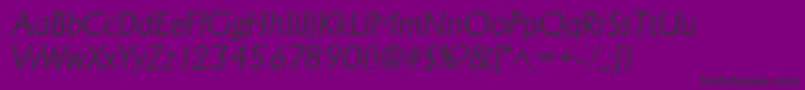 AdelonlhItalic Font – Black Fonts on Purple Background