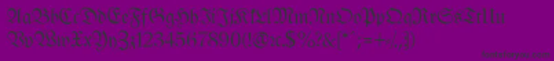 Czcionka LeipzigFrakturNormalLf – czarne czcionki na fioletowym tle