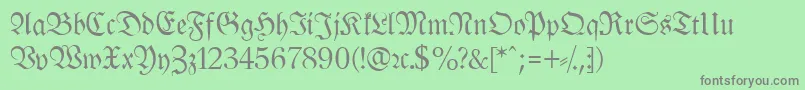 LeipzigFrakturNormalLf Font – Gray Fonts on Green Background